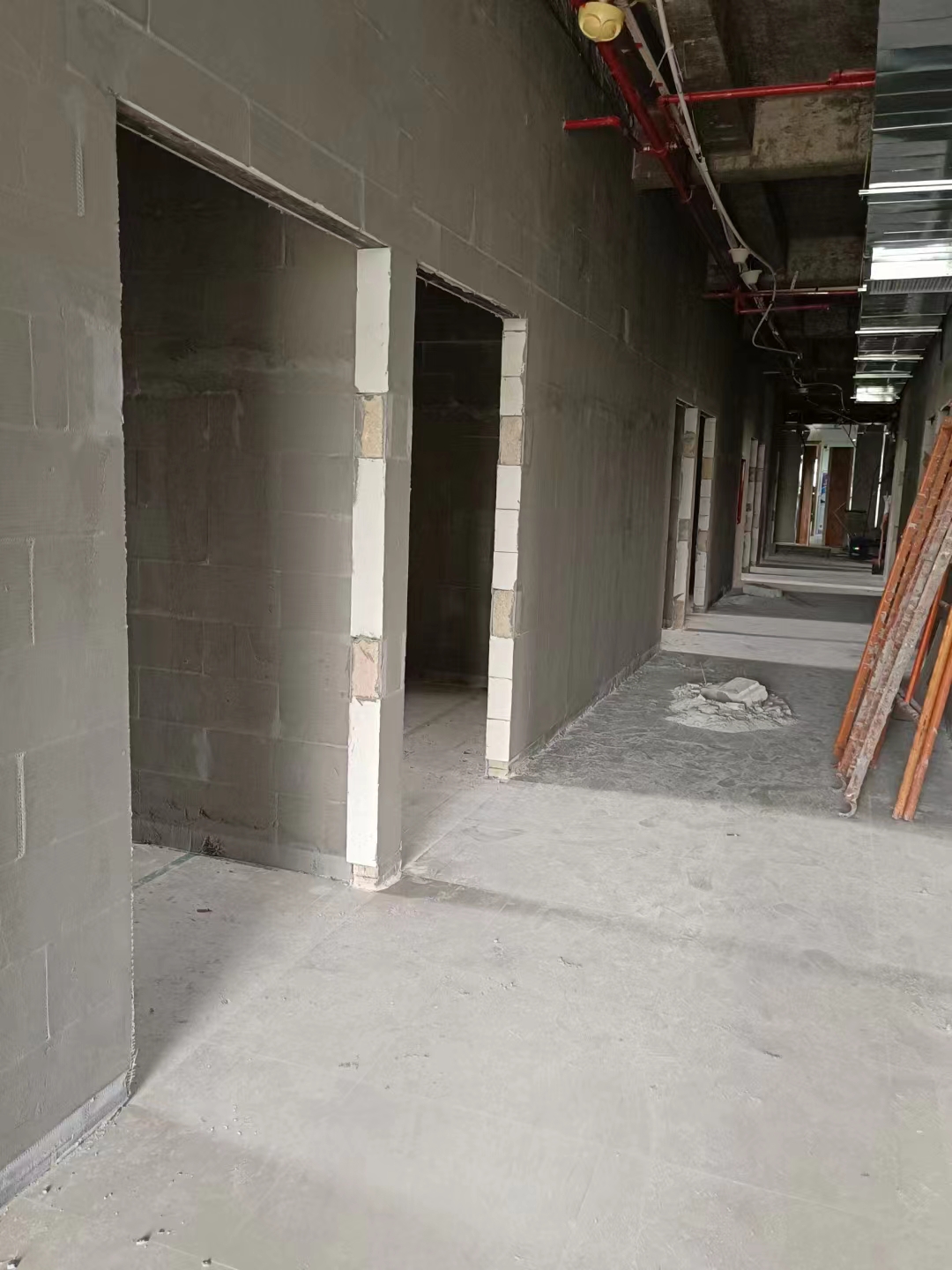 加气砖隔墙施工进度